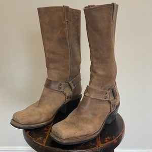 BCBG Leather Cowboy Boots Frye Style